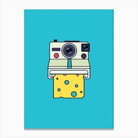 Say Cheese in Blue Canvas Print