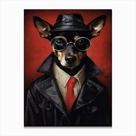 Gangster Dog Toy Fox Terrier 2 Canvas Print
