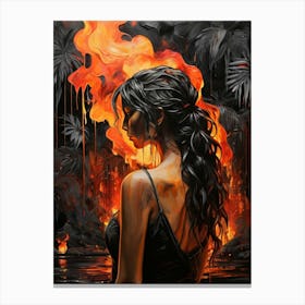 Flames Of Fire 1 Canvas Print