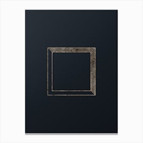 Abstract Geometric Gold Glyph on Dark Teal n.0211 Canvas Print