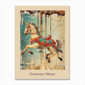 Carousel Vintage Poster 3 Canvas Print