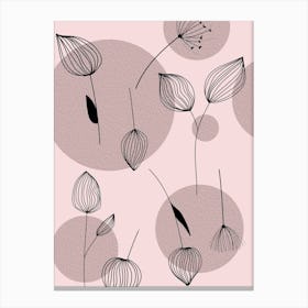 Flowers Pattern Botanical Scrapbook Canvas Print