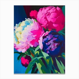 Alexander Fleming Peonies Colourful 1 Painting Canvas Print
