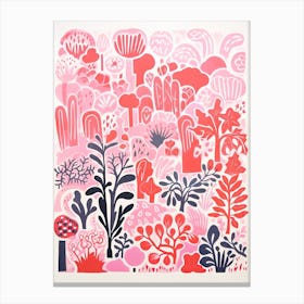 Melbourne Gardens Abstract Riso Style 3 Canvas Print