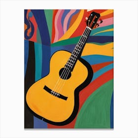 Guitar On A Colorful Background Canvas Print