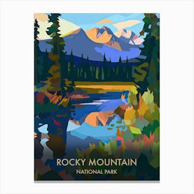 Rocky Mountain National Park Travel Poster Matisse Style 3 Canvas Print