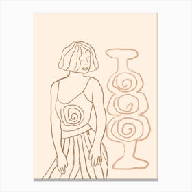 Woman In A Dress Canvas Print