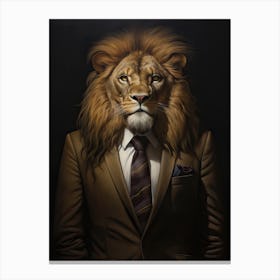 Lion Art Painting Contemporary Style 2 Canvas Print