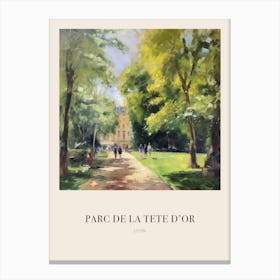 Parc De La Tete D Or Lyon France 2 Vintage Cezanne Inspired Poster Canvas Print
