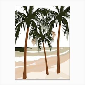 Palm Trees On The Beach 19 Canvas Print