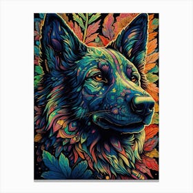 Psychedelic Dog 2 Canvas Print