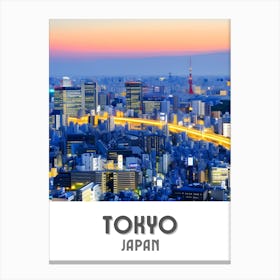 Tokyo Cityscape, Japan 2 Canvas Print