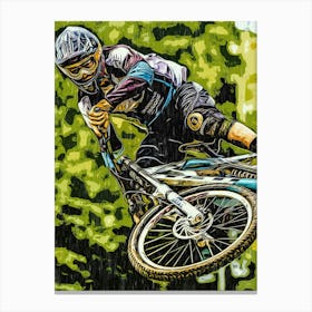 Mountain Bike Downhill Canvas Print