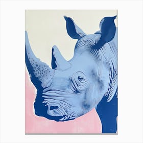 Blue Rhino Close-Up Canvas Print