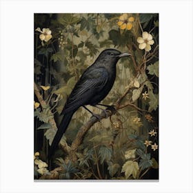 Dark And Moody Botanical Cuckoo 1 Canvas Print