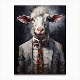 Sheep In Suit Canvas Print
