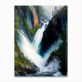 Mardalsfossen, Norway Nat Viga Style (1) Canvas Print