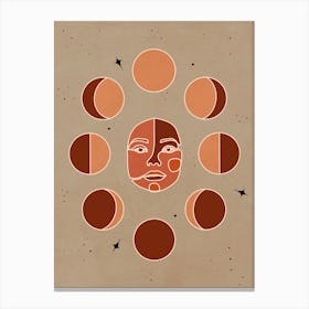 Faces Of The Moon Canvas Print