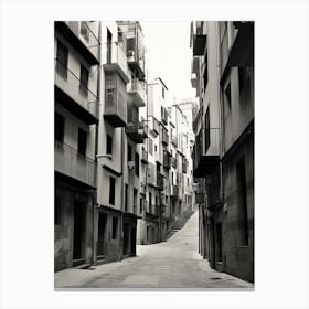 Girona, Spain, Black And White Photography 2 Canvas Print