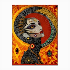 Psychedelic Goddess Mosaic Art Canvas Print