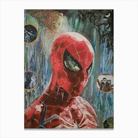 Insomnia Spiderman with bad guy portals Canvas Print