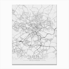 Leeds City Map Canvas Print