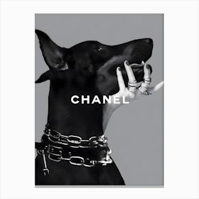 Chanell Fashion Doberman Canvas Print