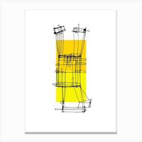 Yellow Crane Canvas Print