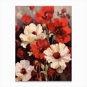 Red Flower Impressionist Painting 2 Canvas Print