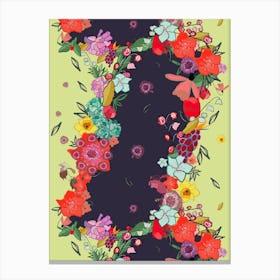 Happy Small Flowers Canvas Print