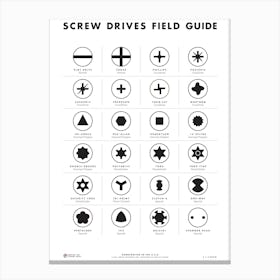 Screw Drives Field Guide Canvas Print