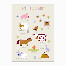Farm animals Canvas Print