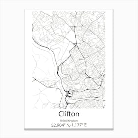 Clifton Park,United States Minimalist Map 1 Canvas Print