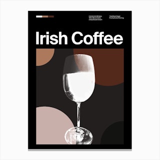 Mid Century Dark Irish Coffee Canvas Print