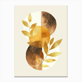 Abstract Gold Leaf Painting Canvas Print