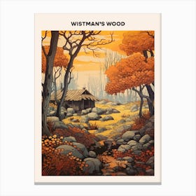 Wistman S Wood Midcentury Travel Poster Canvas Print