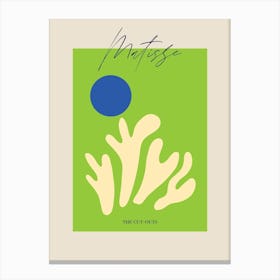 Green Matisse Flower Canvas Print