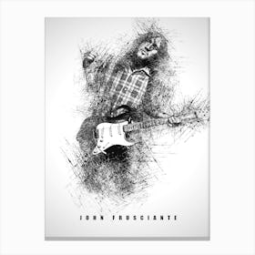 John Frusciante Guitarist Sketch Canvas Print