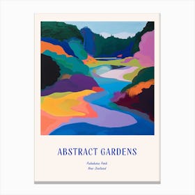 Colourful Gardens Pukekura Park New Zealand Blue Poster Canvas Print