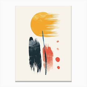 Cosmic Glow Mid Century Style Canvas Print