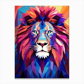Lion Abstract Pop Art 4 Canvas Print