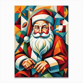 Santa Claus Abstract Painting Canvas Print