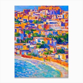 Port Of Fes Morocco Brushwork Painting harbour Canvas Print
