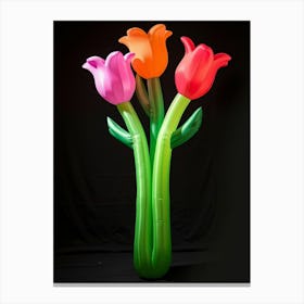 Bright Inflatable Flowers Tulip 1 Canvas Print