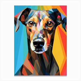Dog Abstract Pop Art 4 Canvas Print