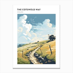 The Cotswold Way England 8 Hiking Trail Landscape Poster Canvas Print