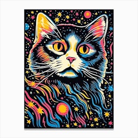 Quantum Furiosity, Psychedelic Cats series Canvas Print