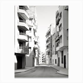 Cartagena, Spain, Black And White Photography 2 Canvas Print