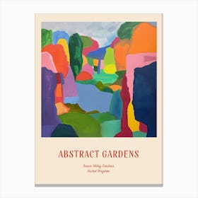 Colourful Gardens Tresco Abbey Gardens United Kingdom 3 Red Poster Canvas Print