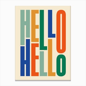 Hello Hello Typography Canvas Print